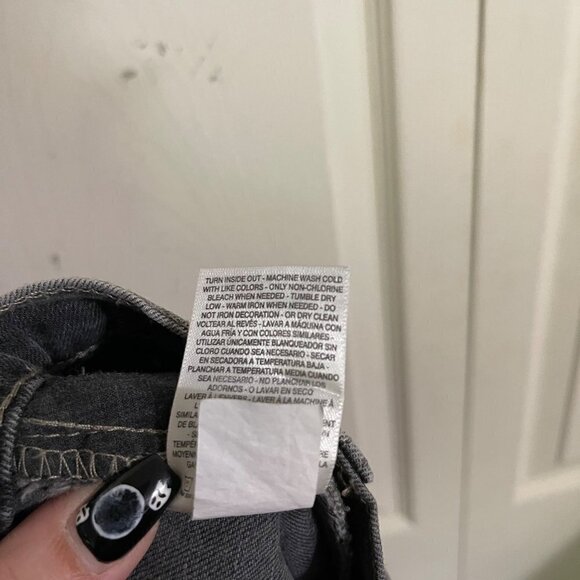 Jessica Simpson Womens Gray Mika Best Friend Floral Embroidered Cropped Jeans 31 - Picture 9 of 10